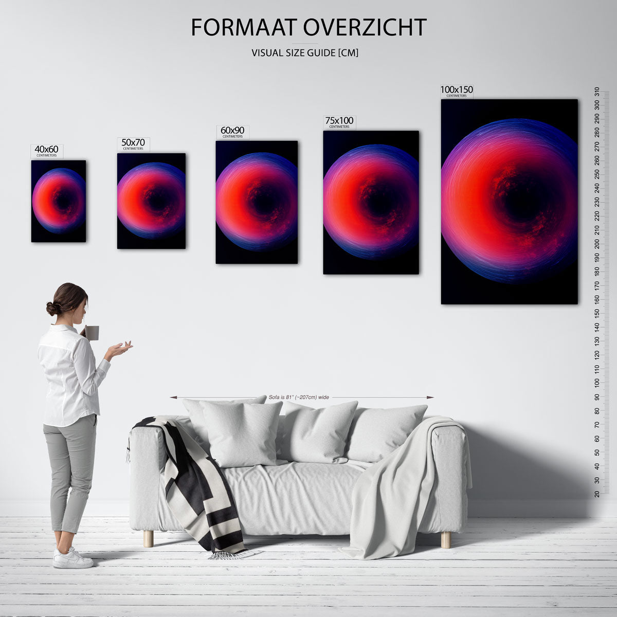Kleurrijke cirkelvorm Kunstwerk
