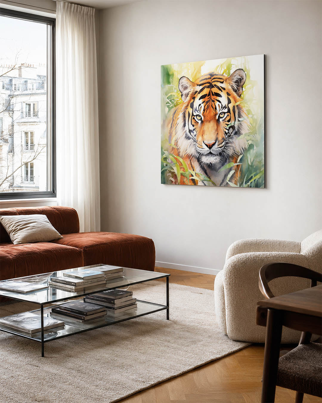 Tijger in jungle Kunstwerk
