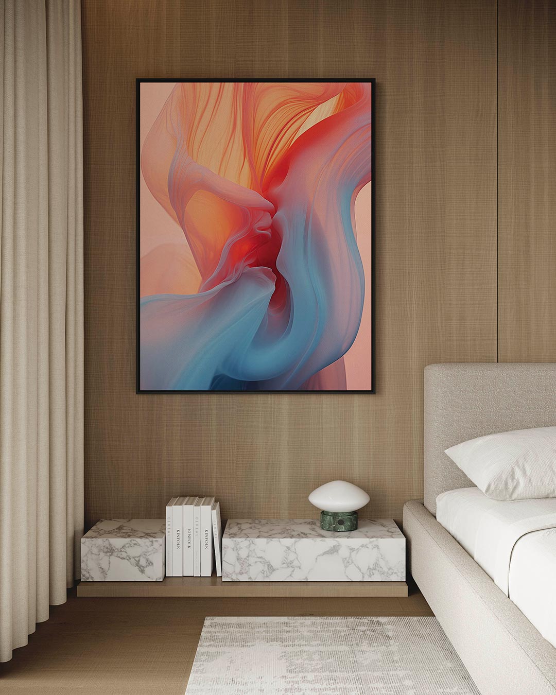 Vloeiende kleuren Kunstwerk