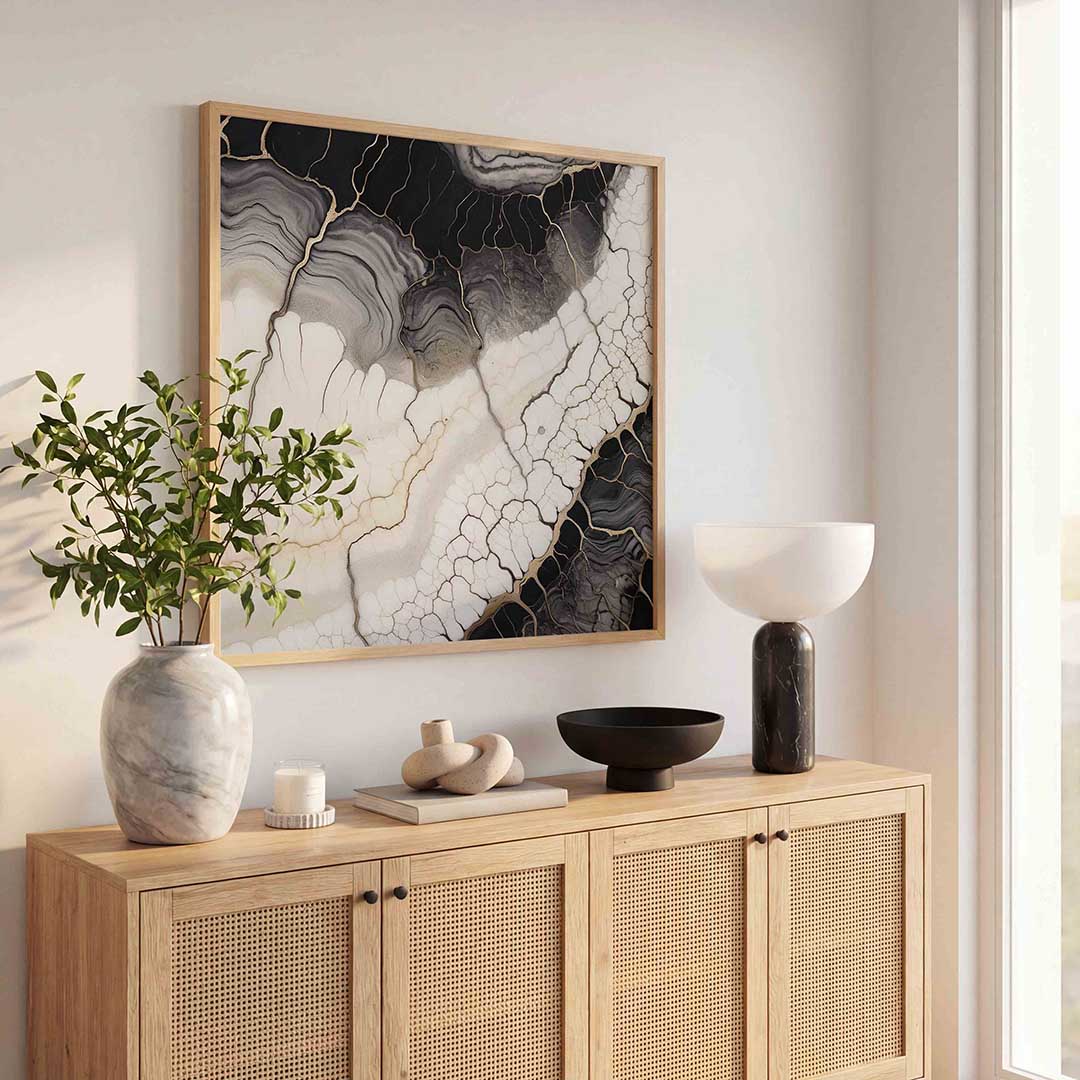 Abstracte lijnen en patronen Poster
