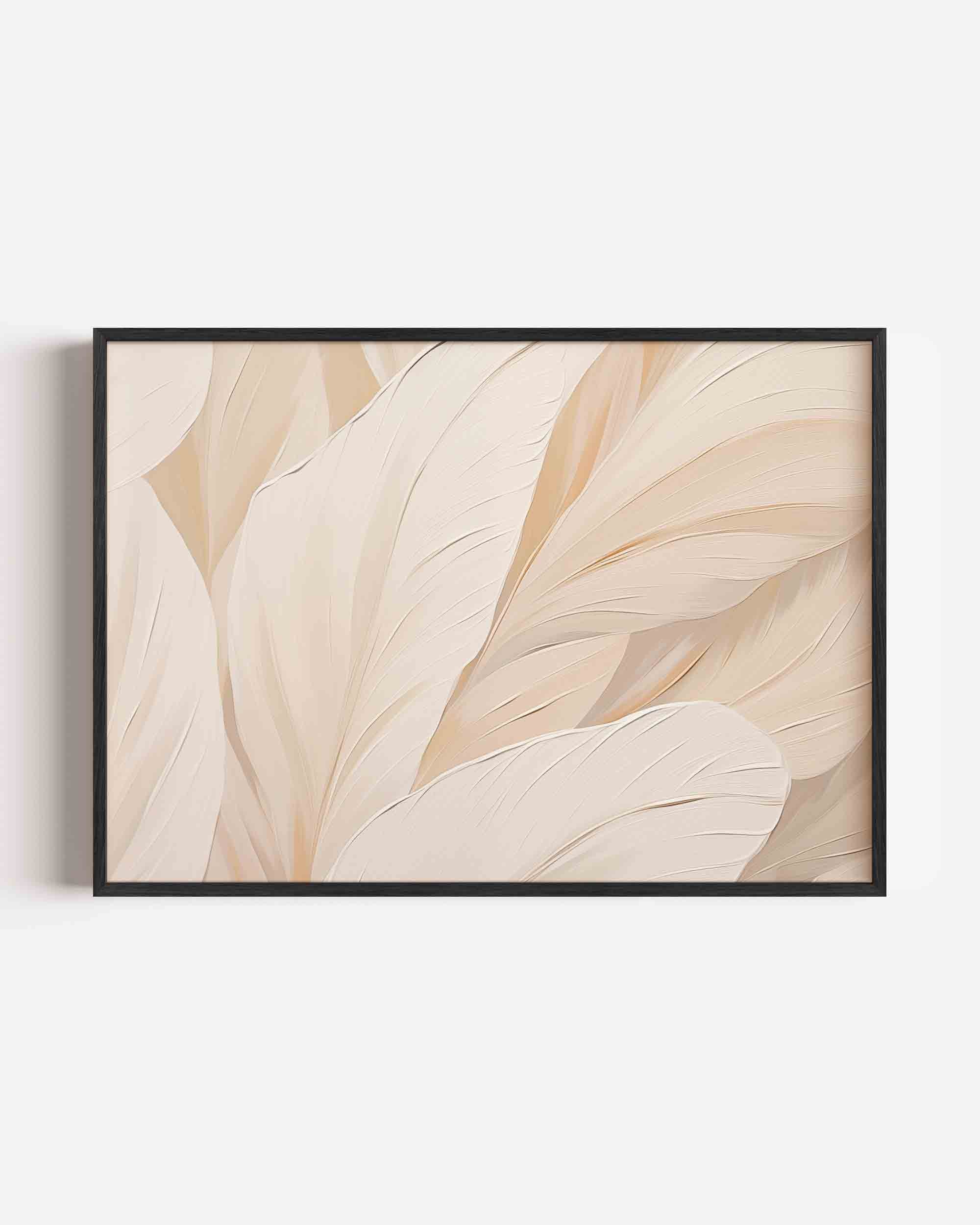 Beige bladeren Poster