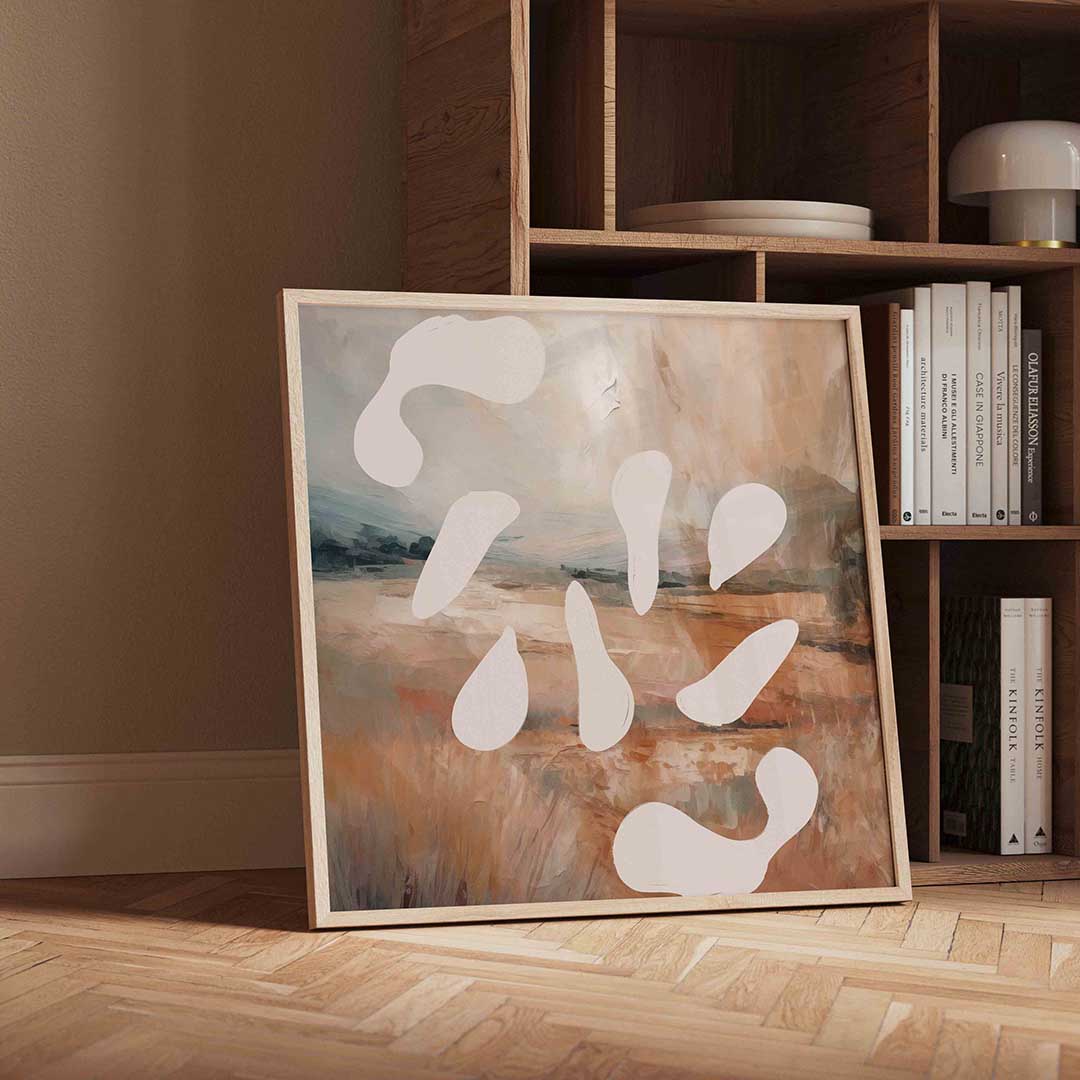 Abstracte vormen landschap Poster