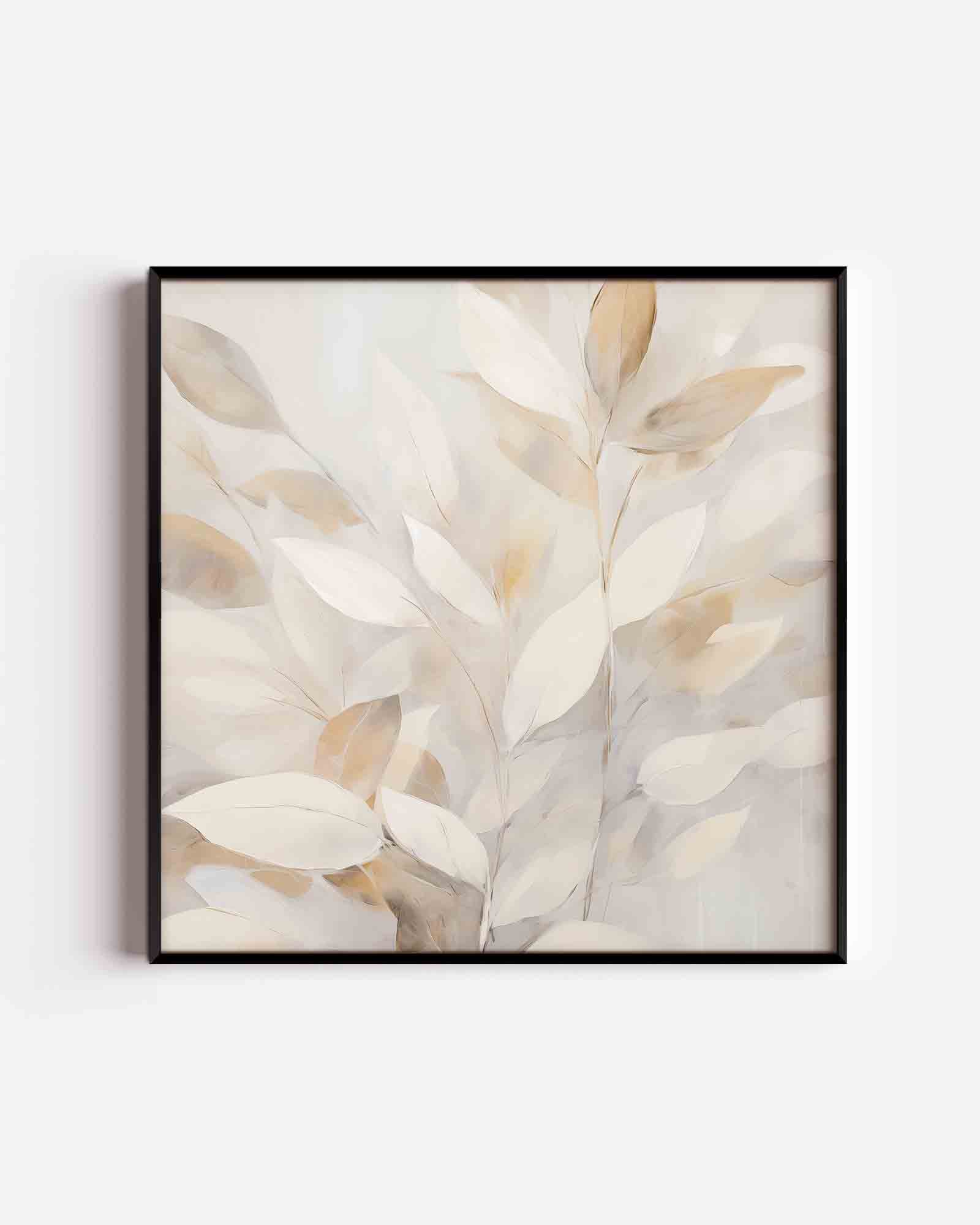 Bladeren in zachte tinten Poster