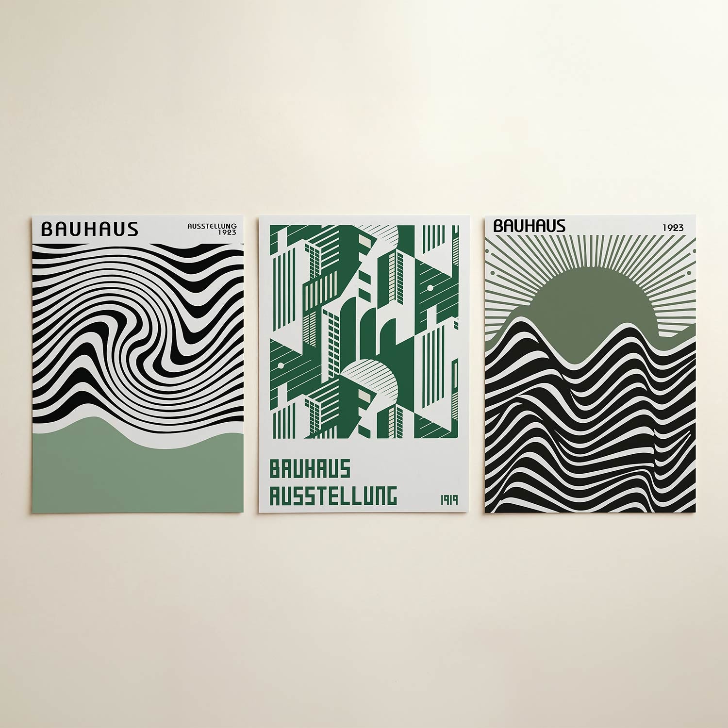 Golvend lijnenspel Posterset