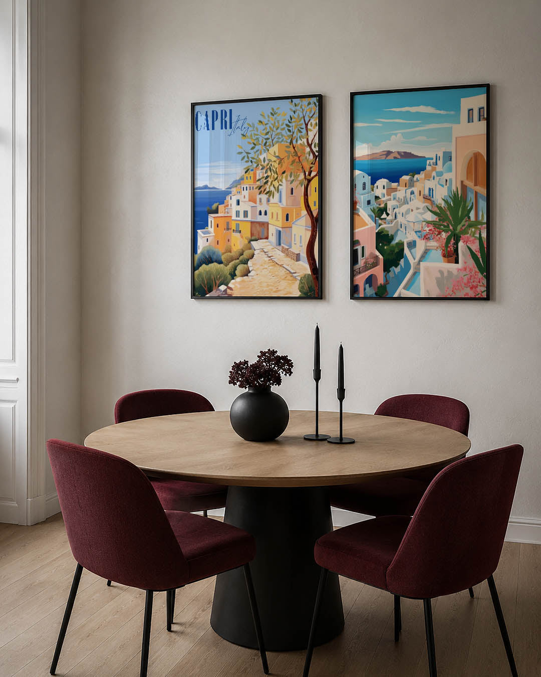 Zonnige kustlijn Posterset