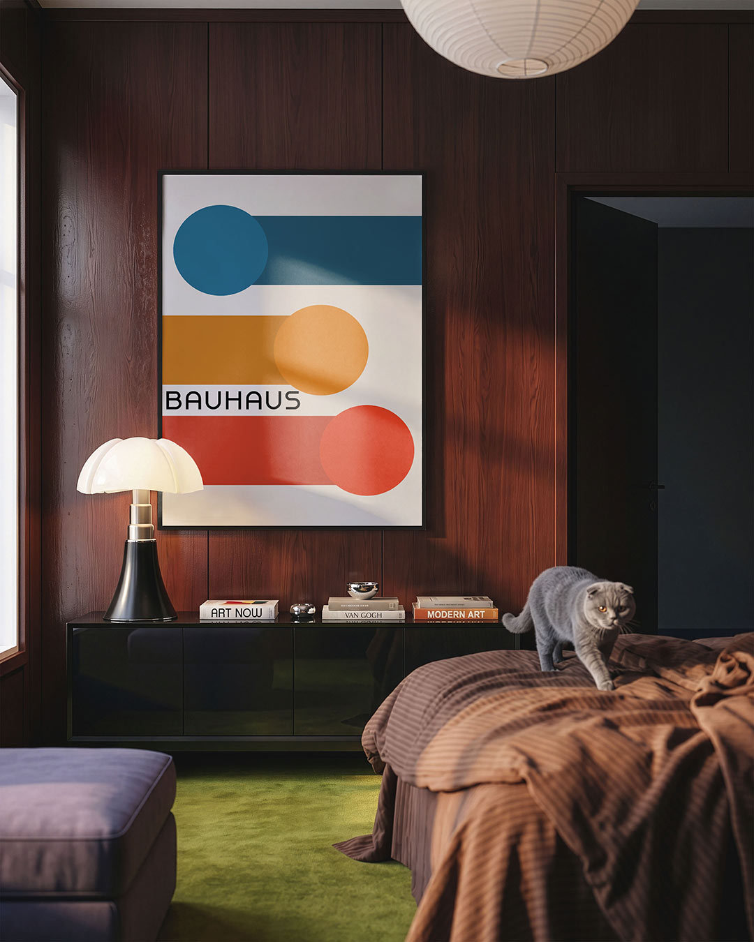 Cirkel en balken Poster
