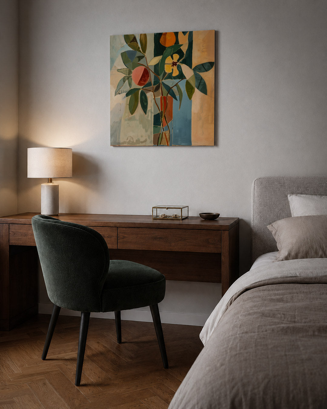 Geometrische bloemvormen Kunstwerk