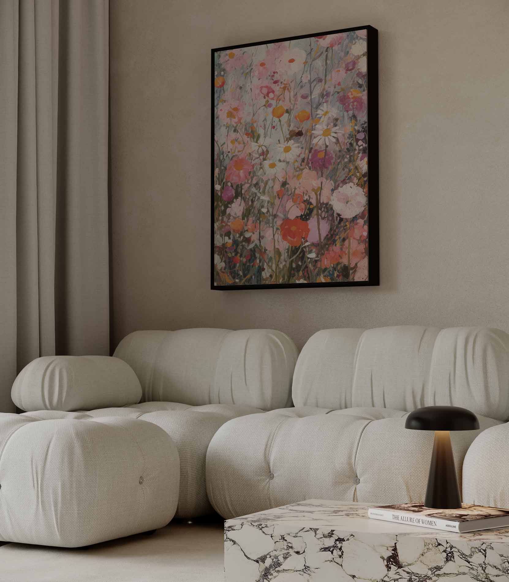 Bloemen Weelde Schilderij Kunstwerk-canvas-dibond-plexiglas-wanddecoratie-WallArtistic