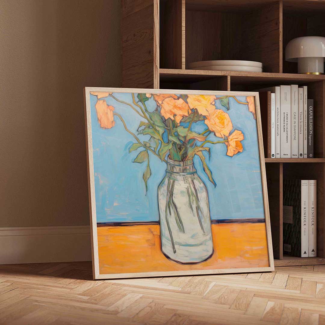 Bloemen in vaas Poster