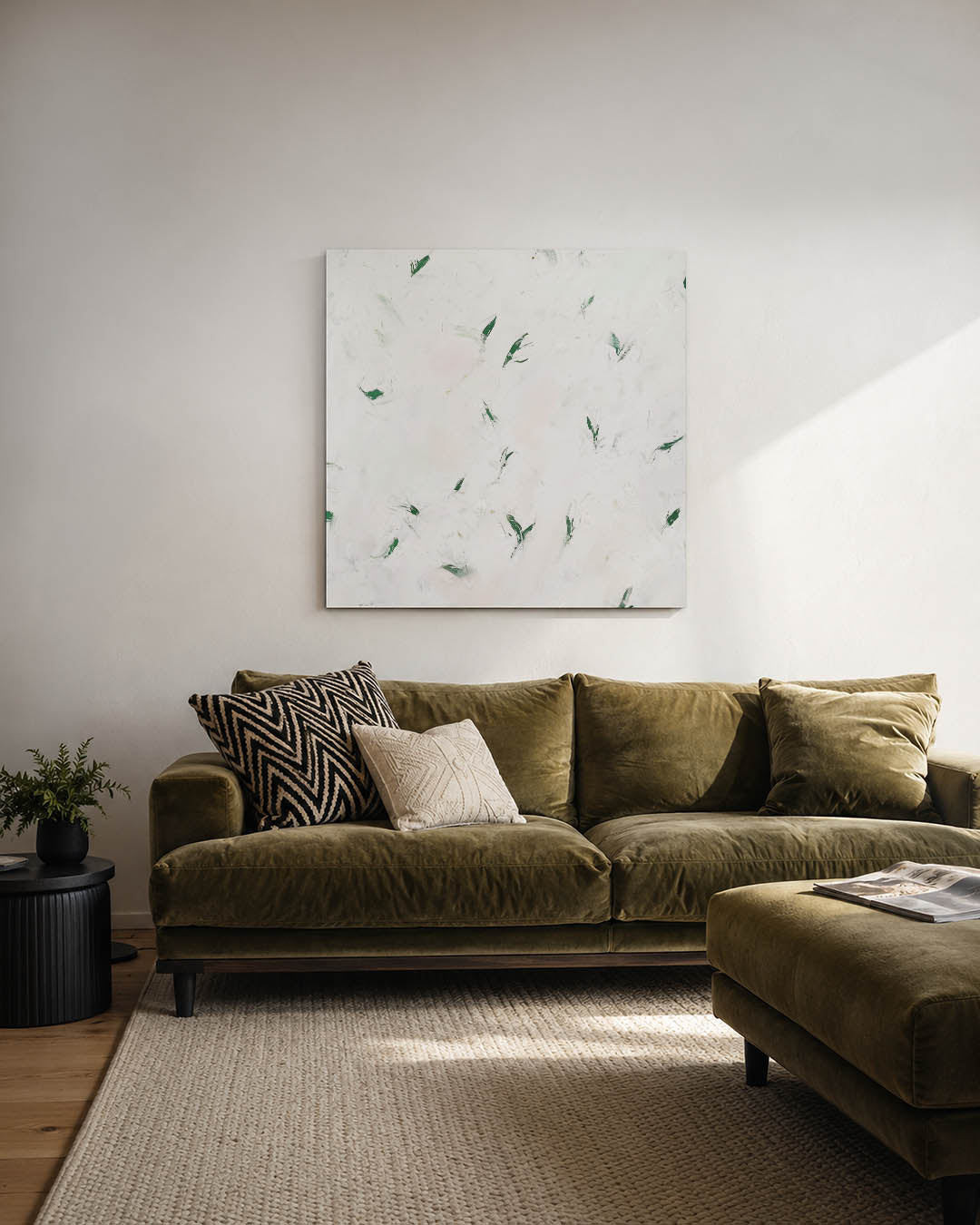 Subtiele groene accenten Kunstwerk