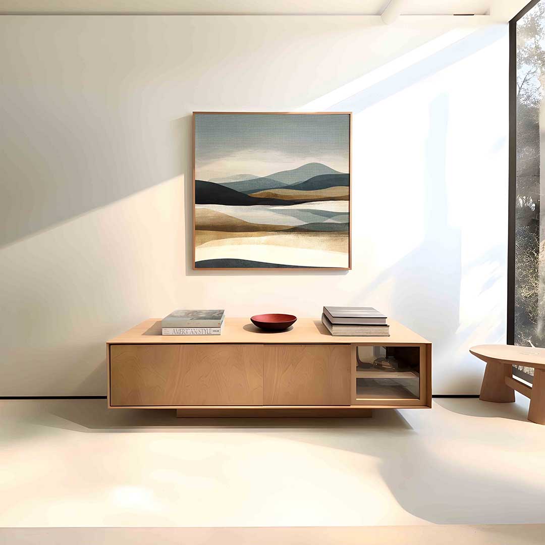 Landschap met heuvels Poster