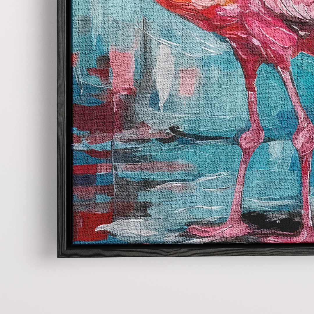 Kleurrijke Flamingo Kunstwerk