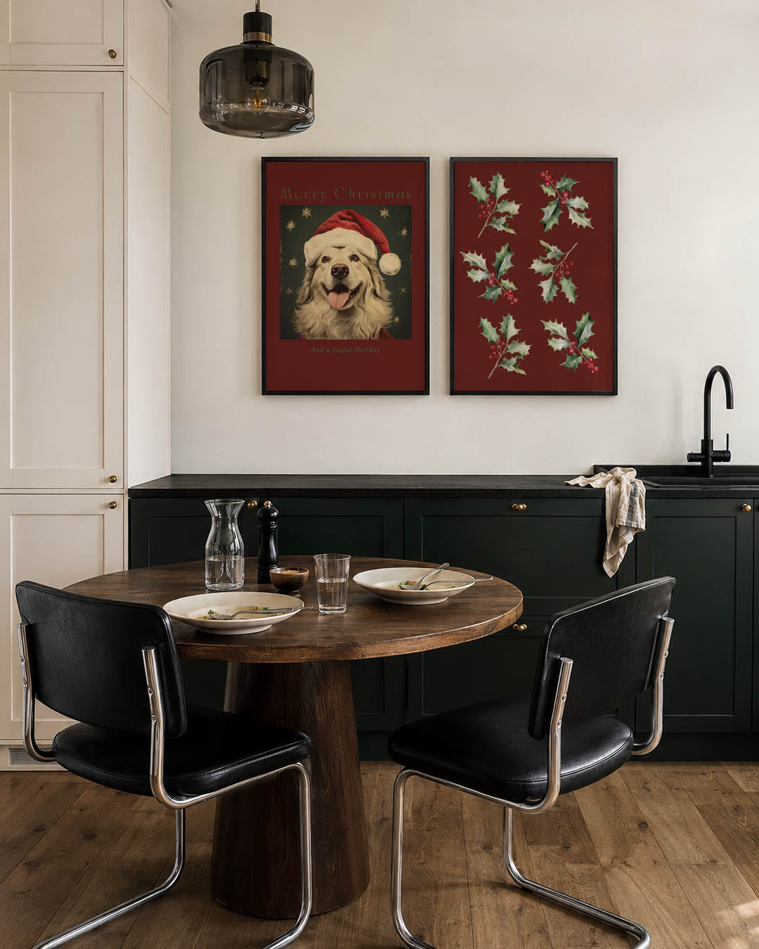 Vrolijke kerstgroet Posterset