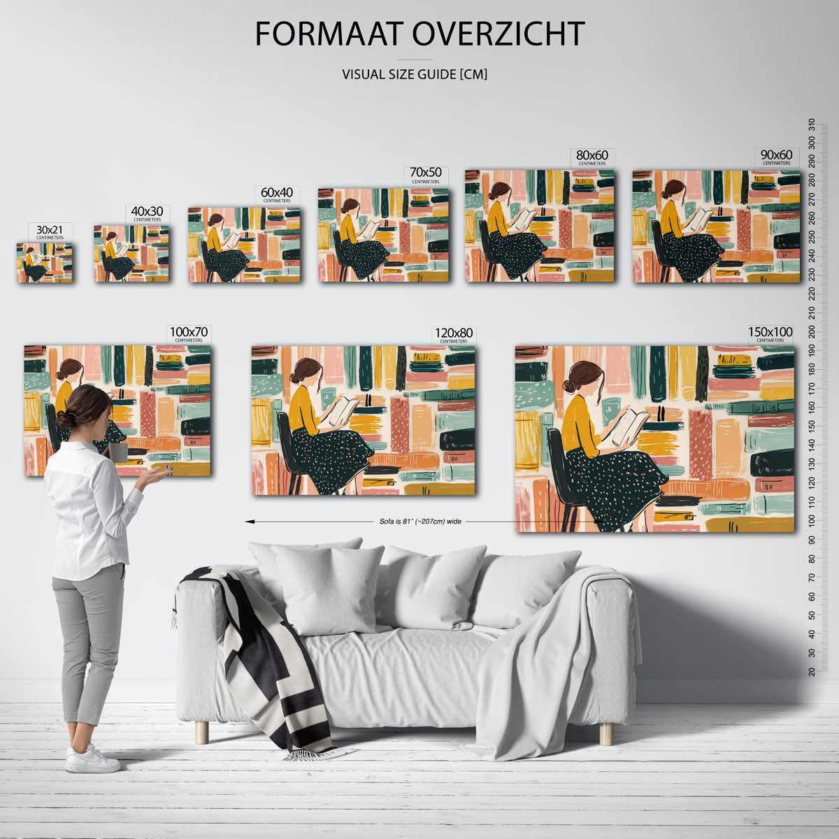 Lezende vrouw Poster