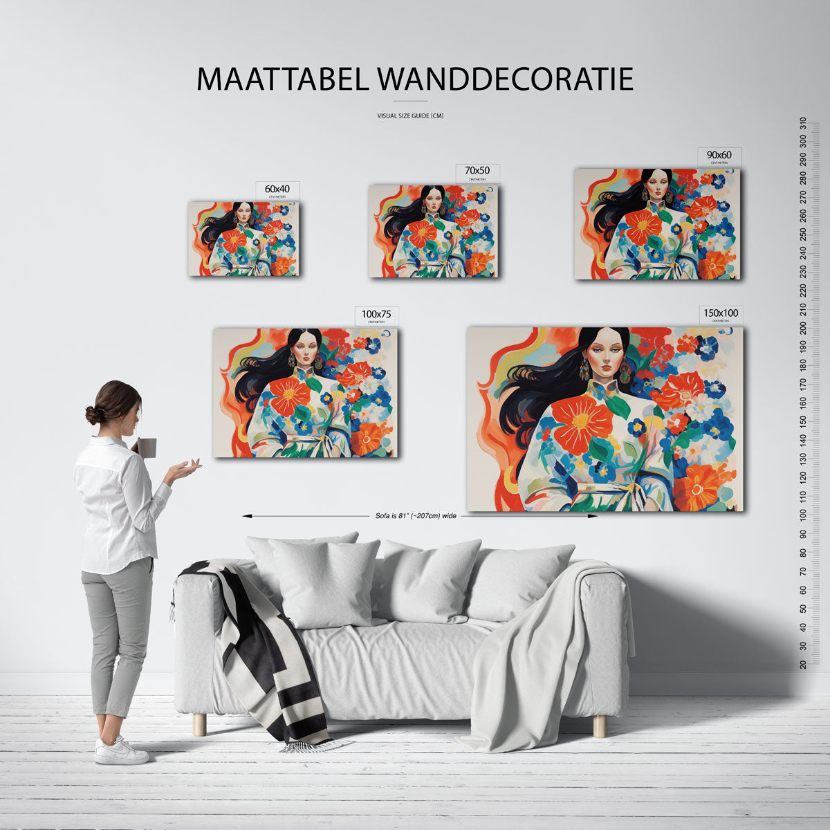 Bloemenportret Kunstwerk