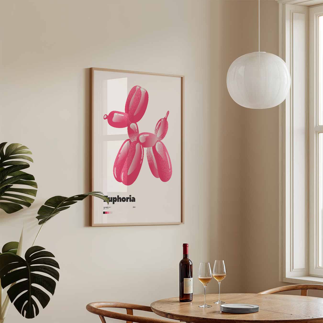 Balloon Hondje Poster-WallArtistic