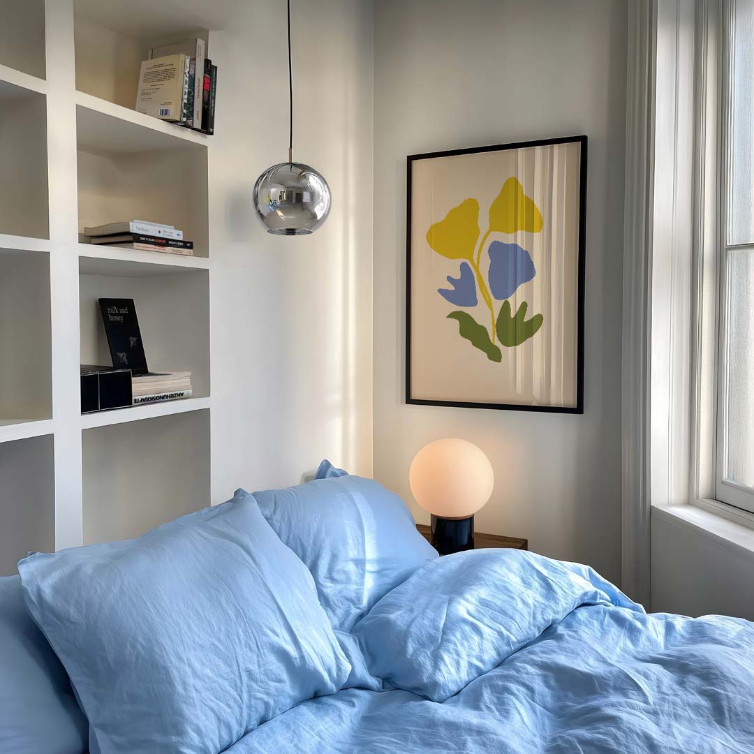 Vrolijke Bloemen Silhouet Poster-WallArtistic