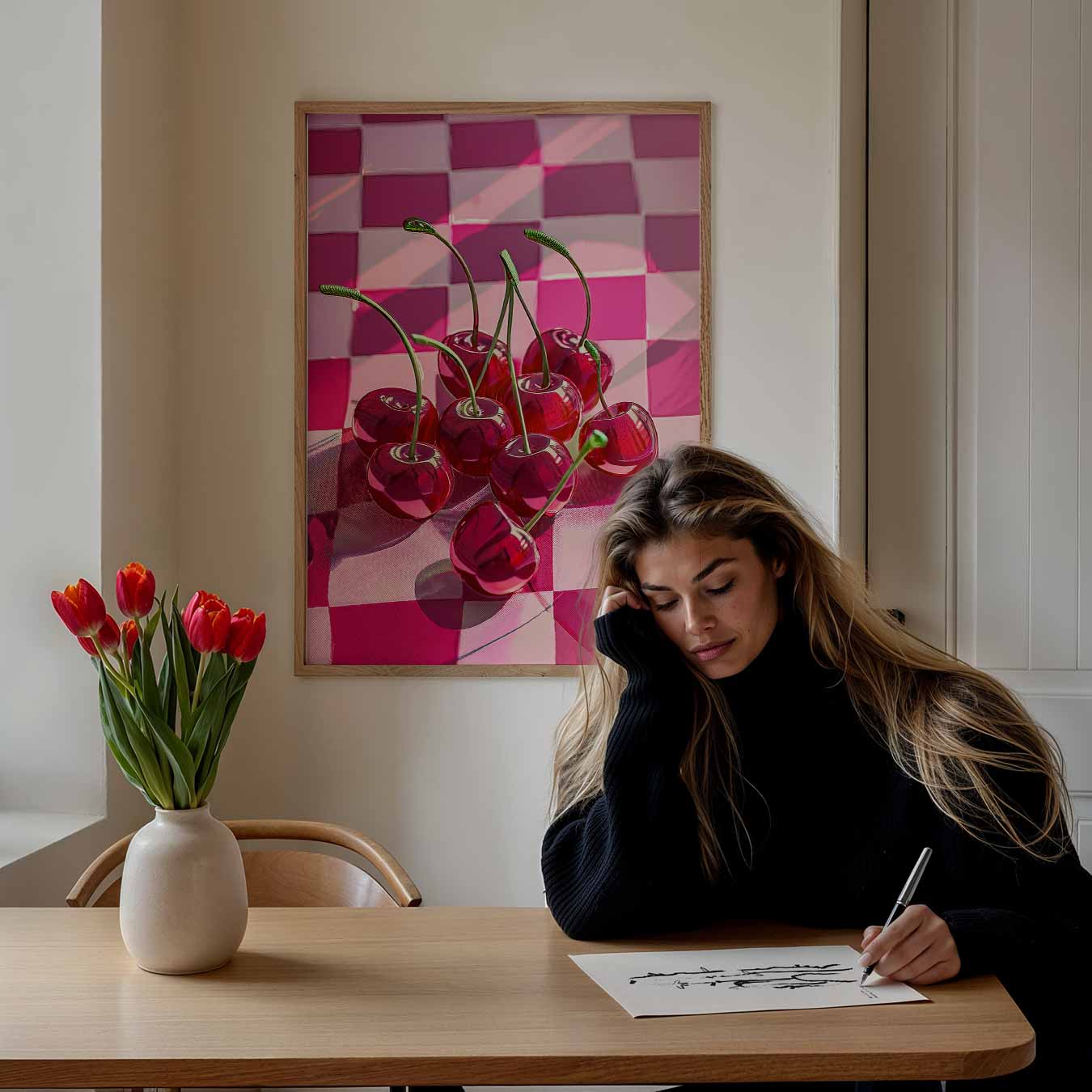 Sensationele Kersen Pop Art Poster-WallArtistic