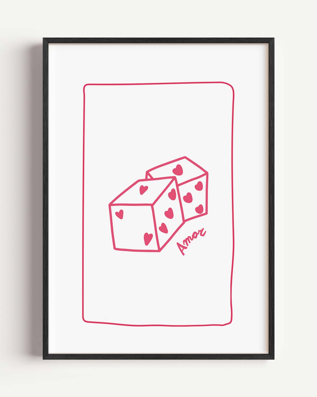 Liefdesdobbelstenen Poster-WallArtistic