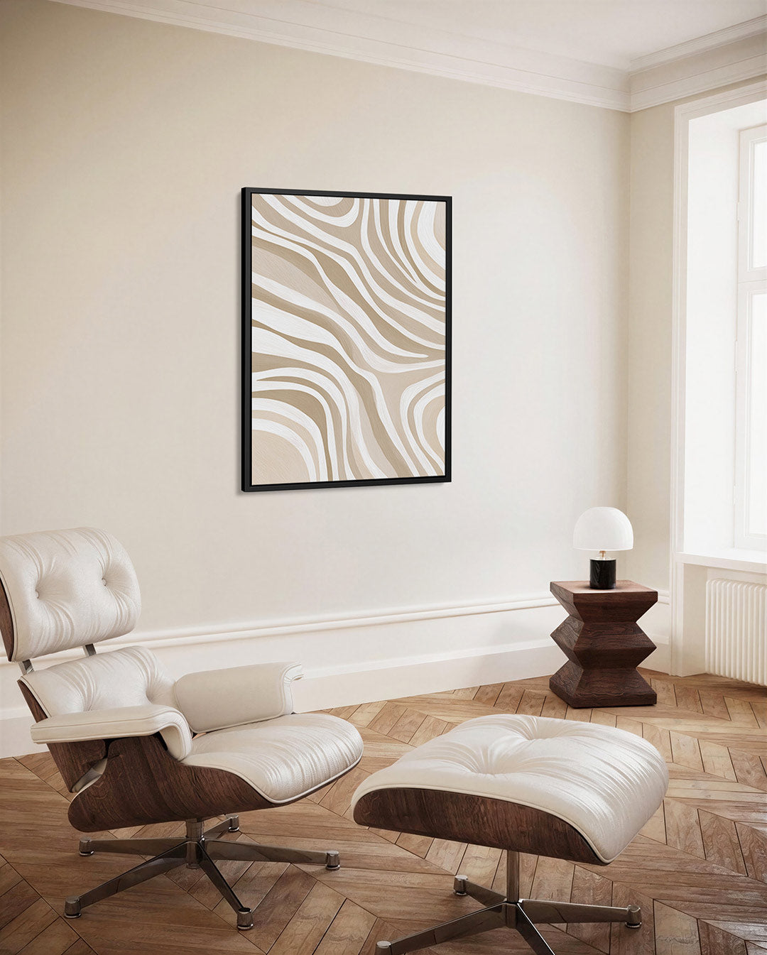 Golvende lijnen compositie Kunstwerk