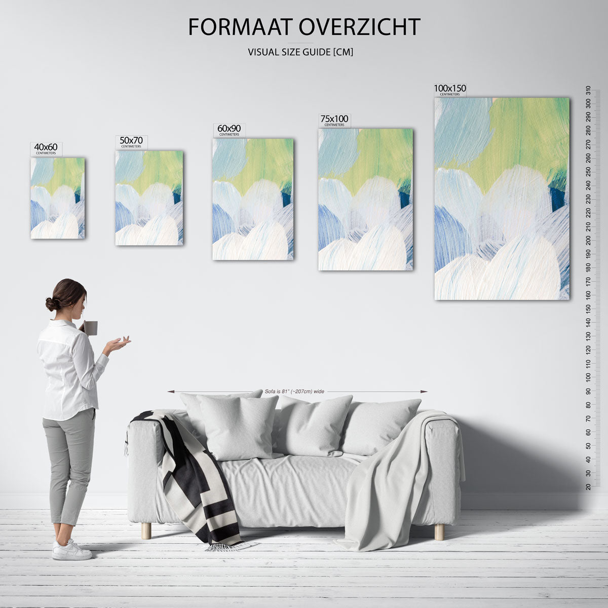 Kleurrijke borstelstreken Kunstwerk