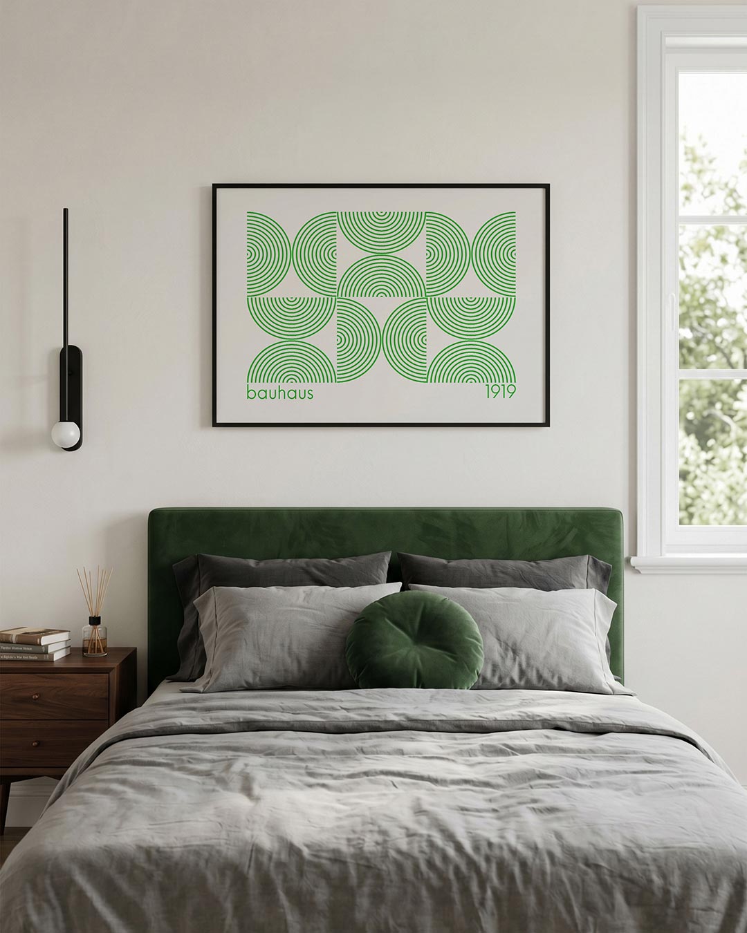 Cirkelpatroon en lijnen Poster