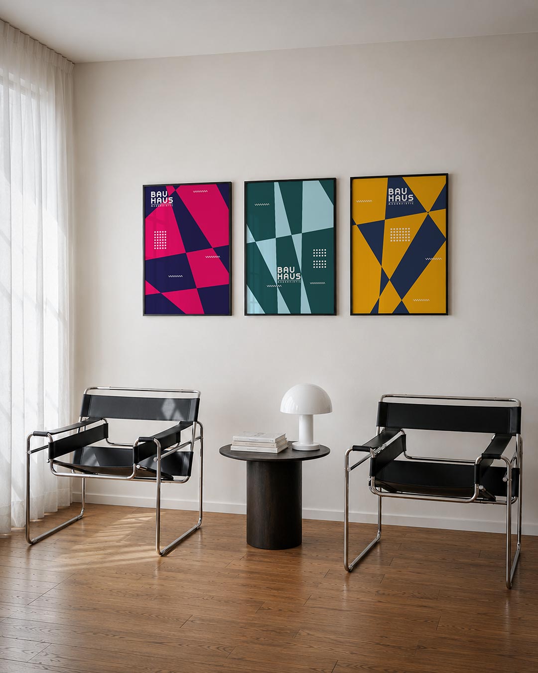 Kleurrijke vlakken Posterset