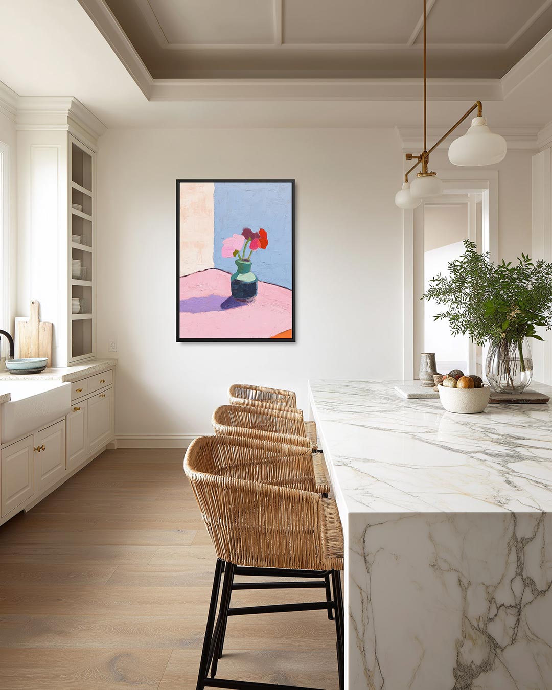 Vaas met bloemen Kunstwerk