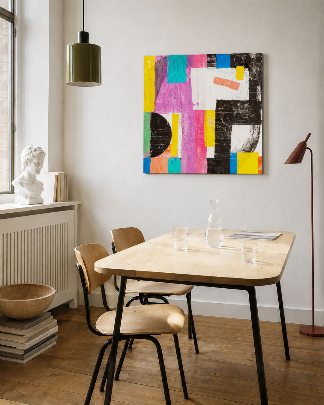 Kleurrijke geometrie Kunstwerk