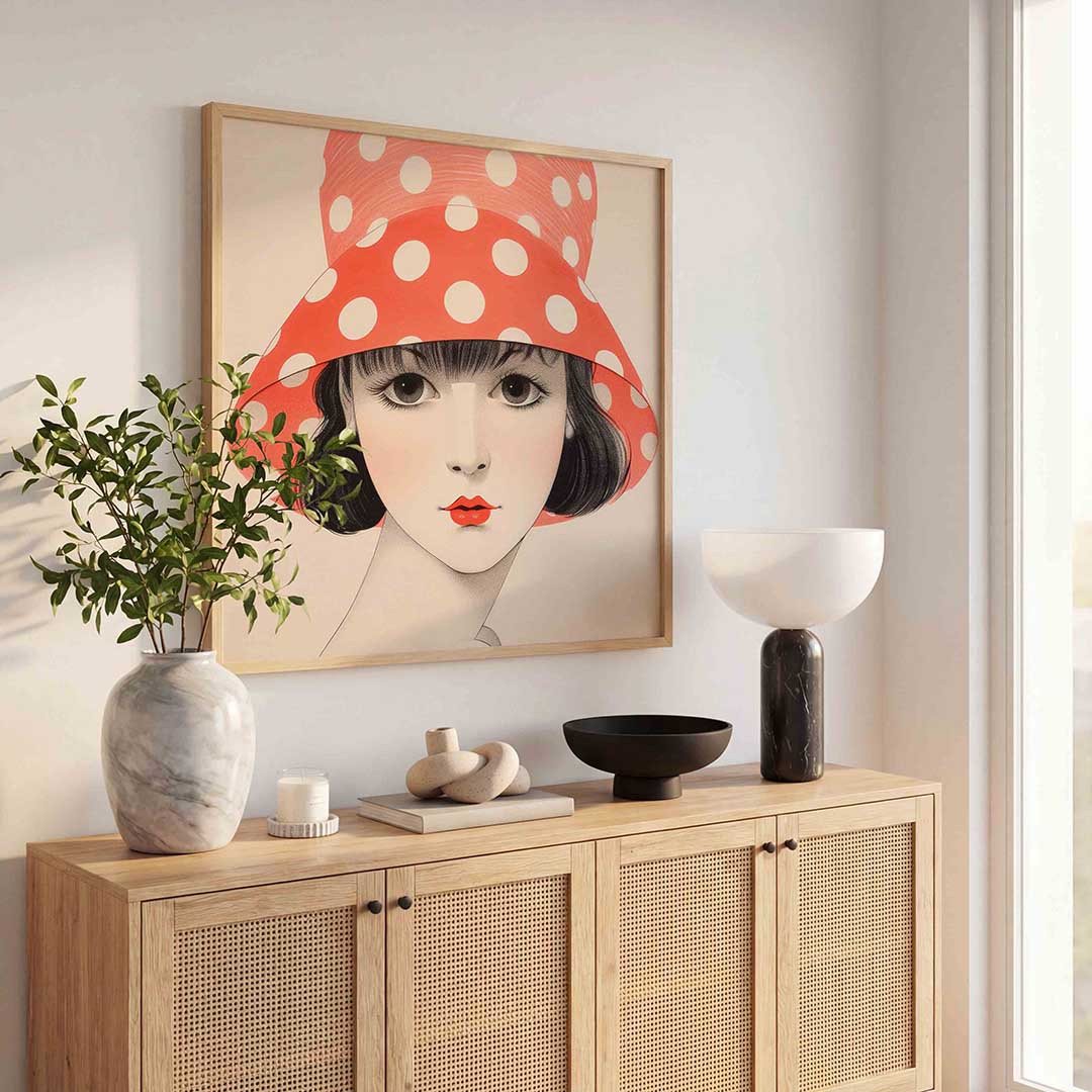 Vrouw met hoed Poster