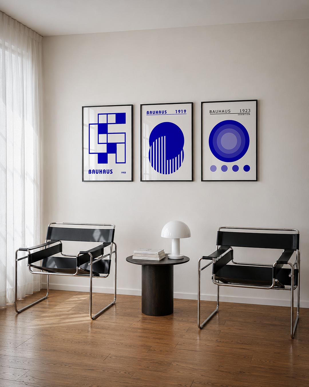 Blauw vlakspel Posterset