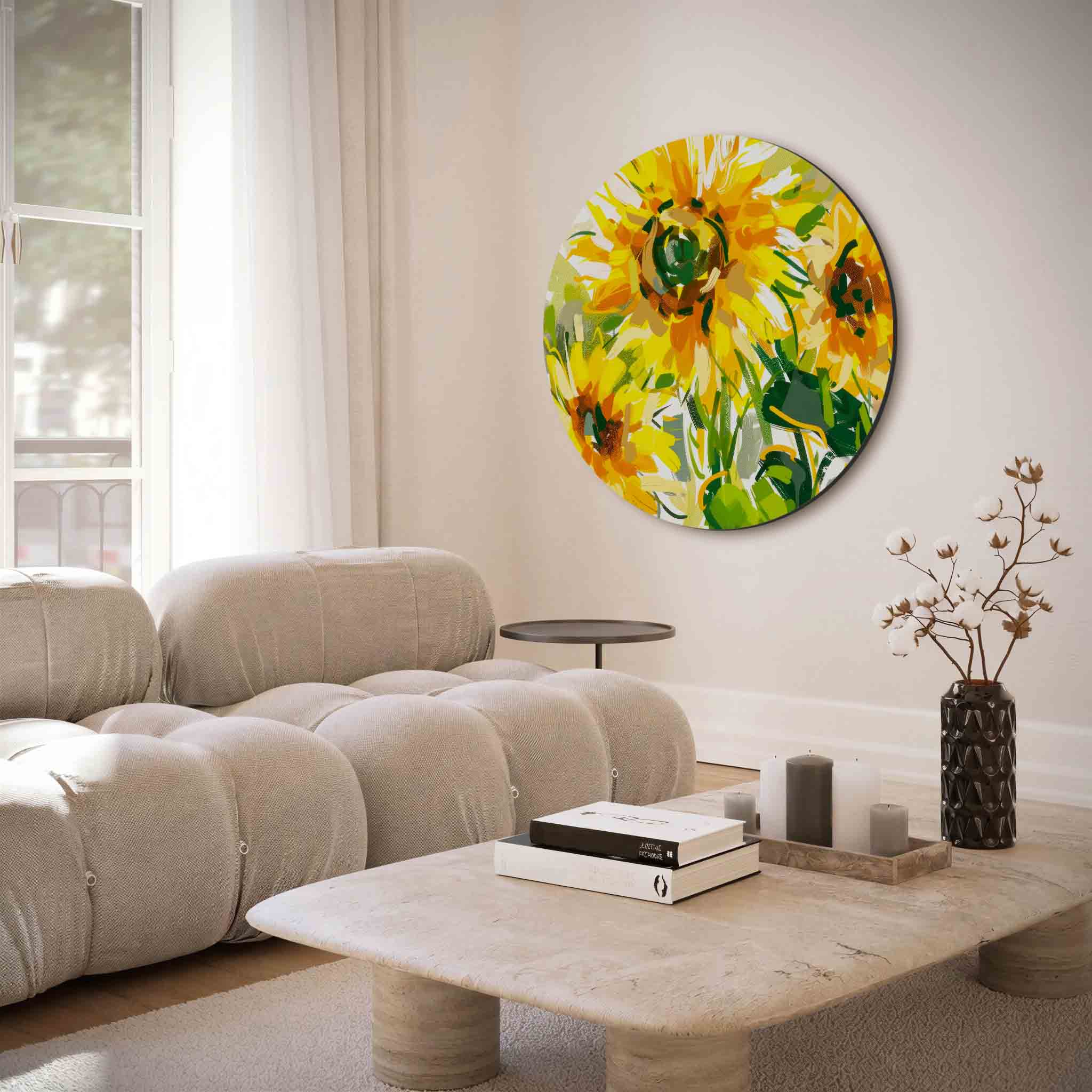 Zonnebloemen Muurcirkel