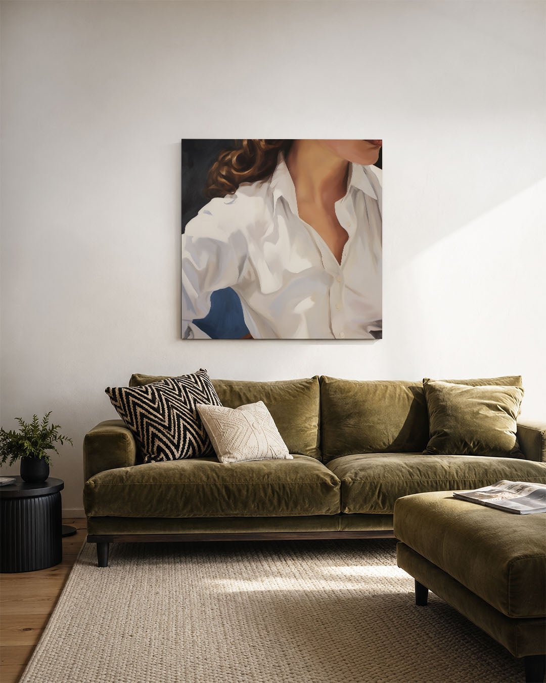 Elegante portretstudie Kunstwerk