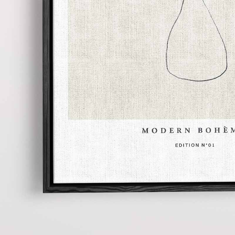Moderne Boho Lijntekening Kunstwerk-canvas-dibond-plexiglas-wanddecoratie-WallArtistic