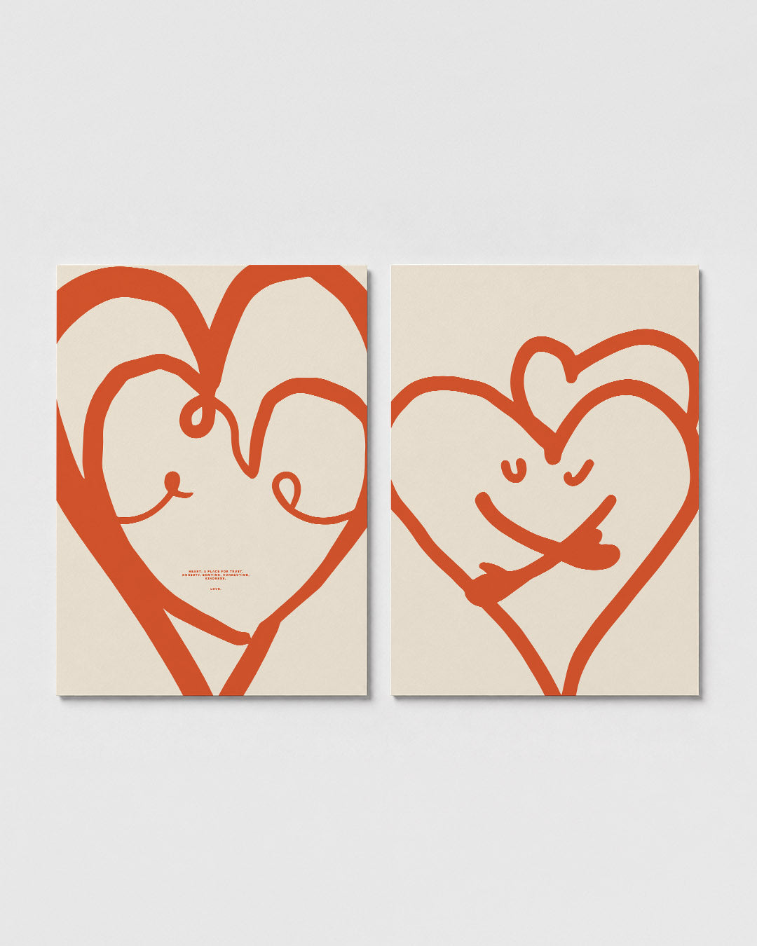 Lijnenspel hart Posterset