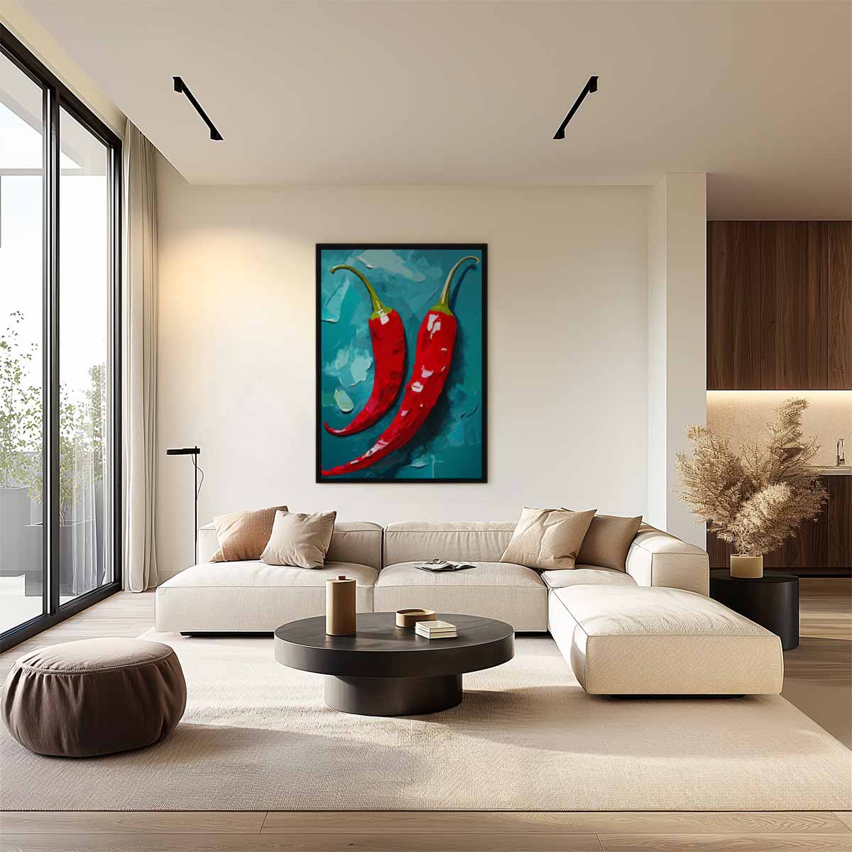 Pittige Peper Passie Kunstwerk-canvas-dibond-plexiglas-wanddecoratie-WallArtistic