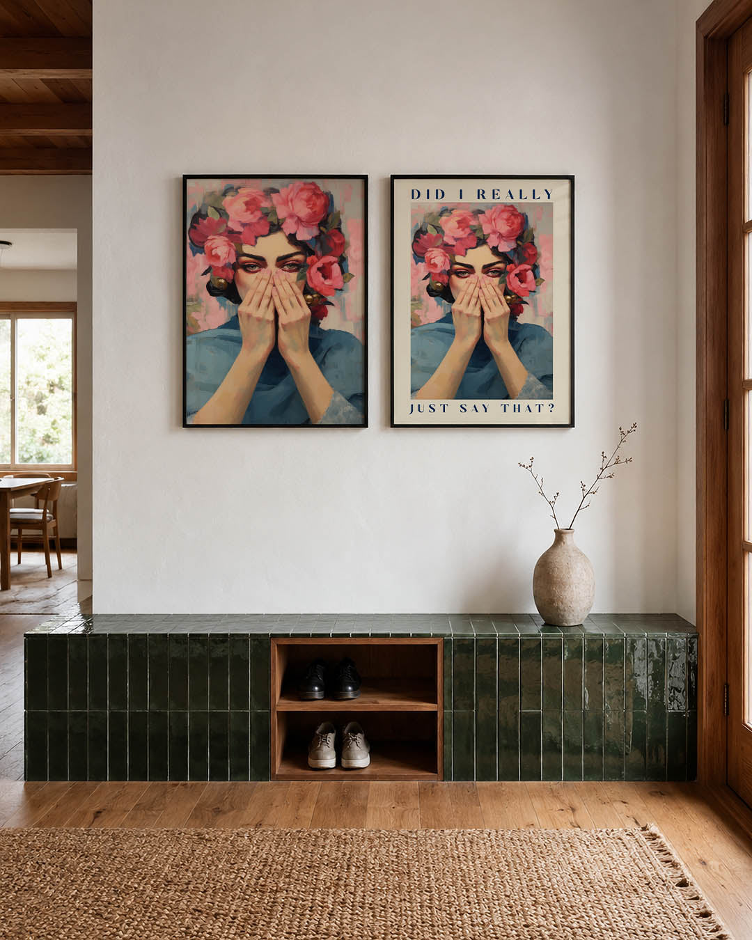 Bloemrijke verhulling Posterset