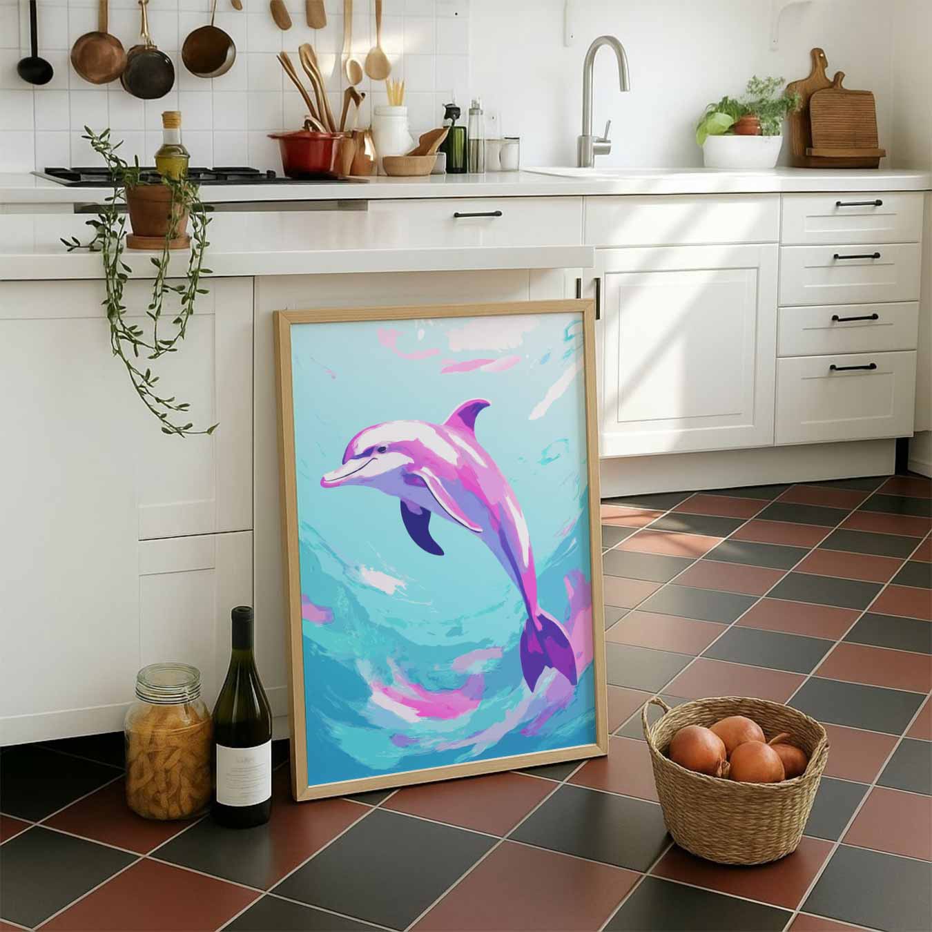 Speelse Dolfijnenpracht Poster-WallArtistic
