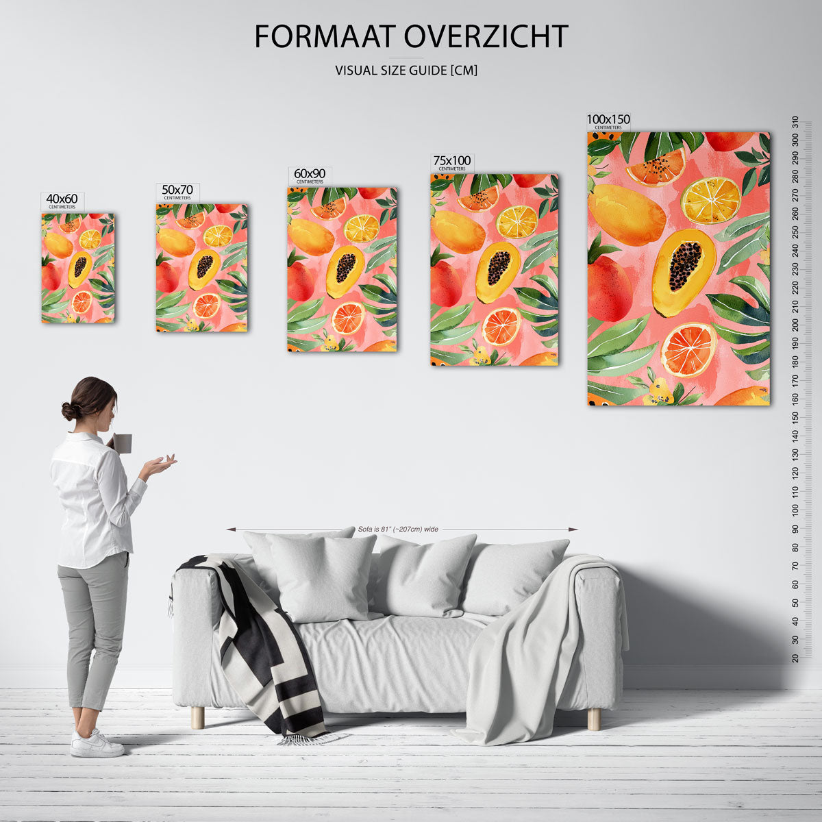 Fruit en bladeren Kunstwerk