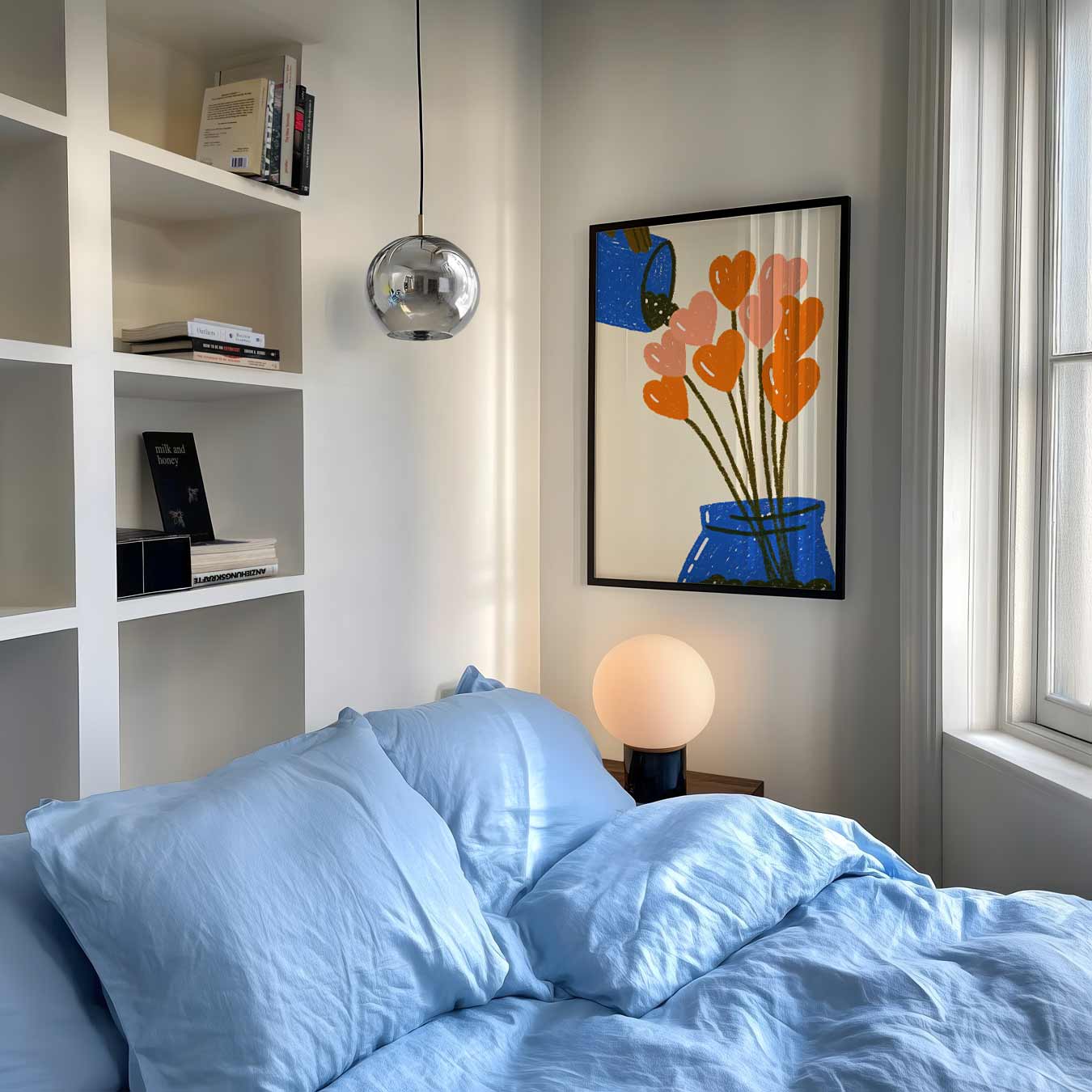Kleurrijk Hartenboeket Poster-WallArtistic