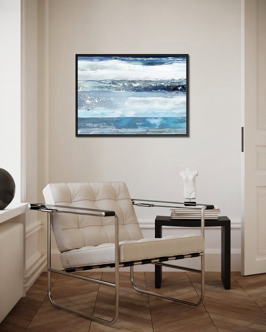 Luchtige blauwe horizont Kunstwerk
