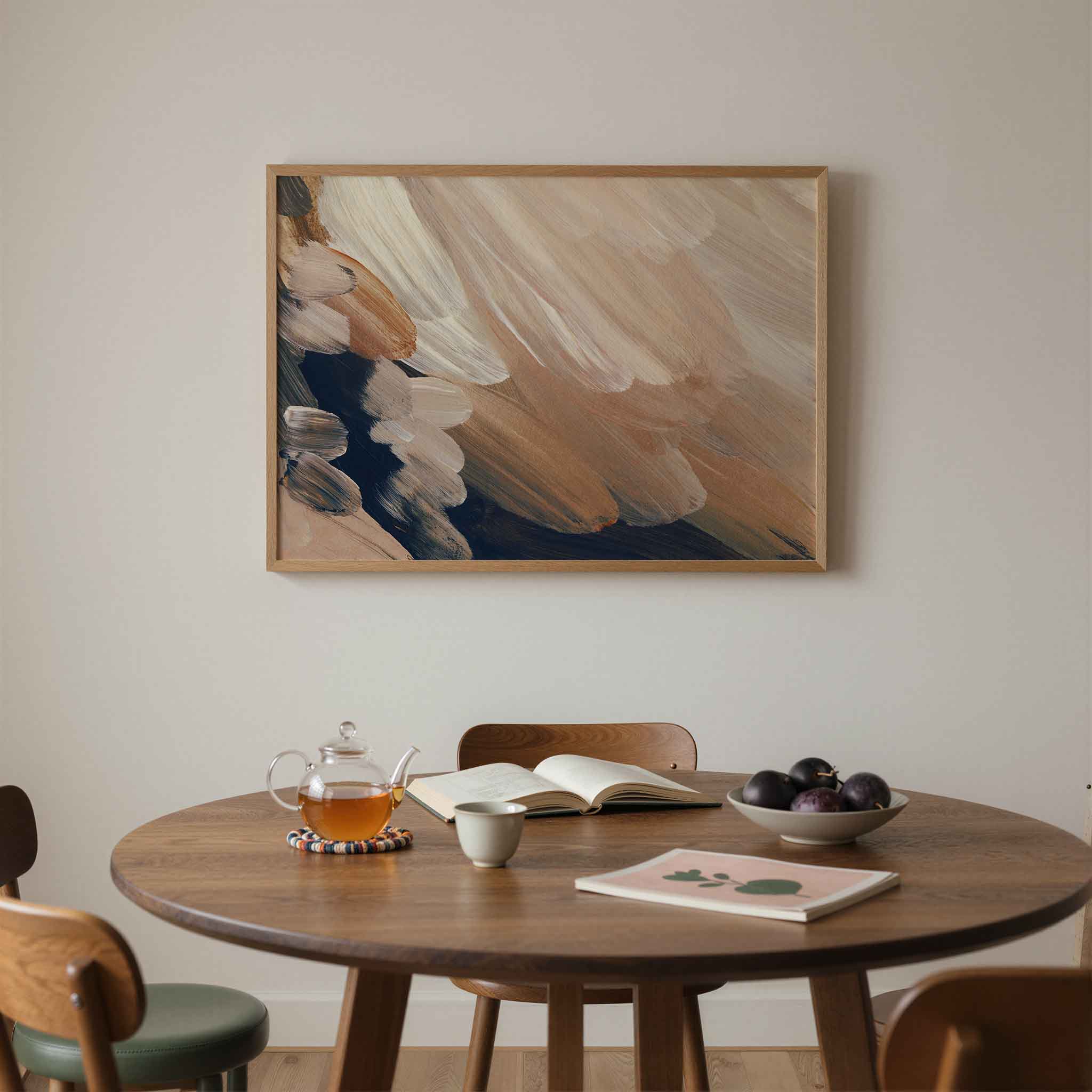 Abstracte penseelstreken Poster