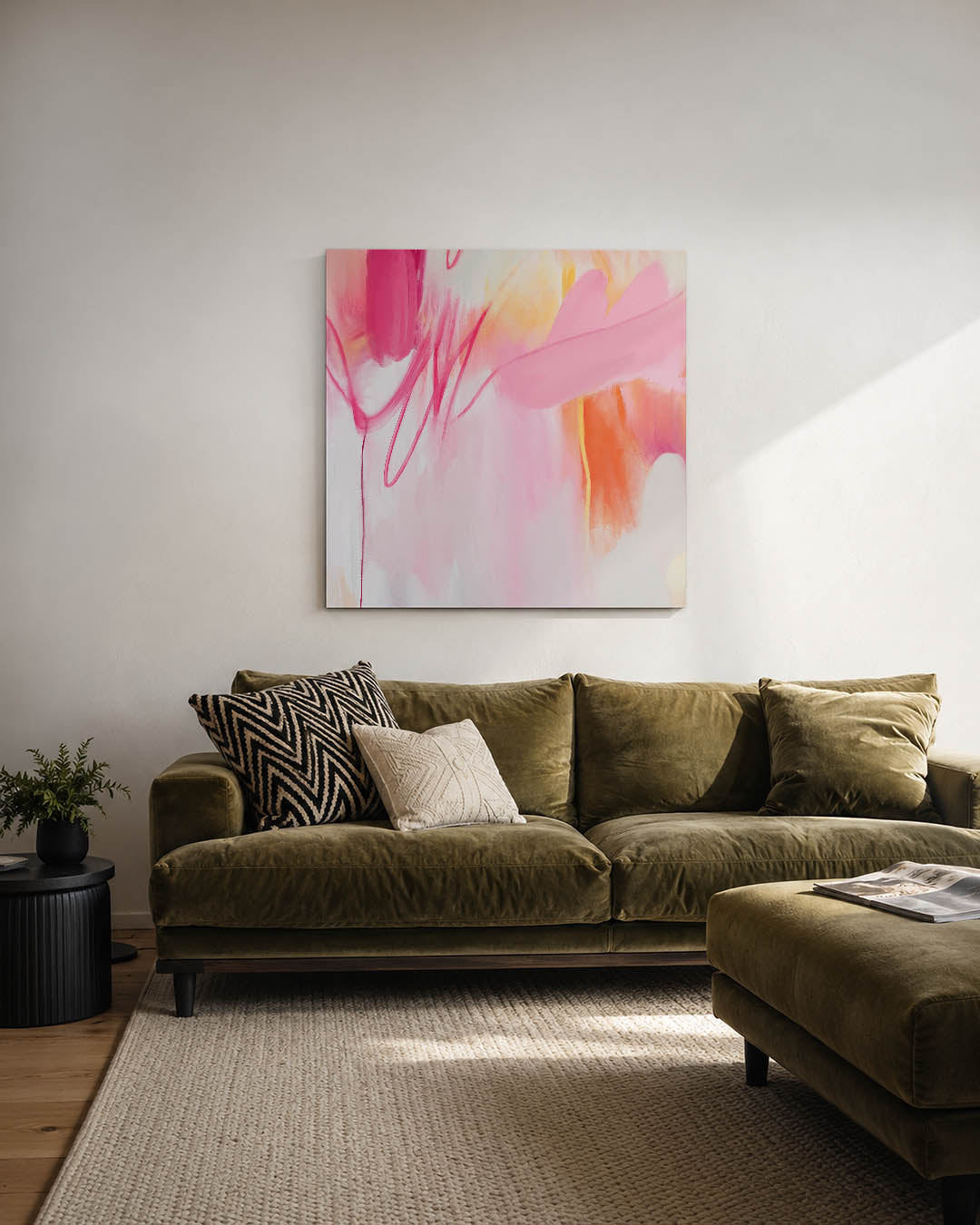 Dynamische kleurenexplosie Kunstwerk