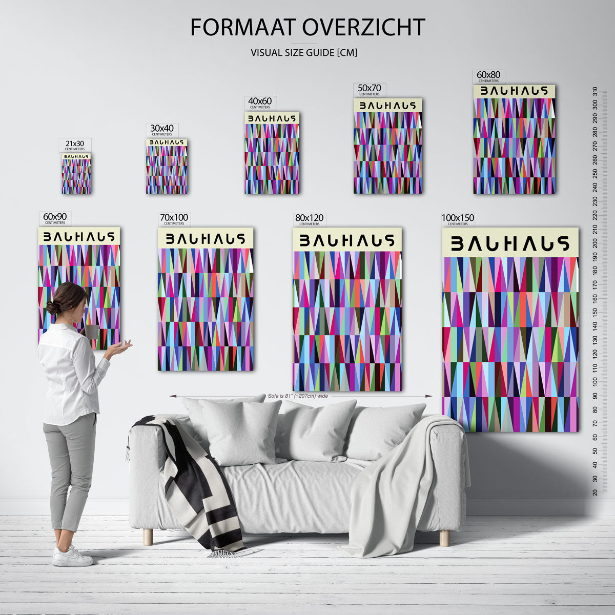 Vormritme en kleur Poster