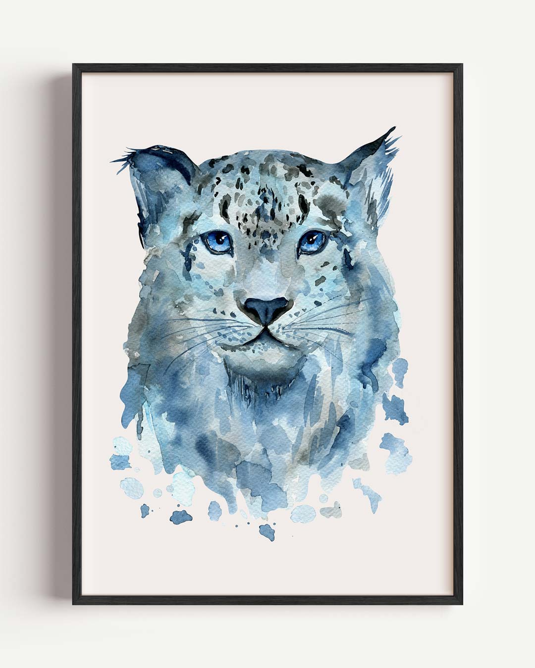 Blauwe Nevel Luipaard Poster-WallArtistic