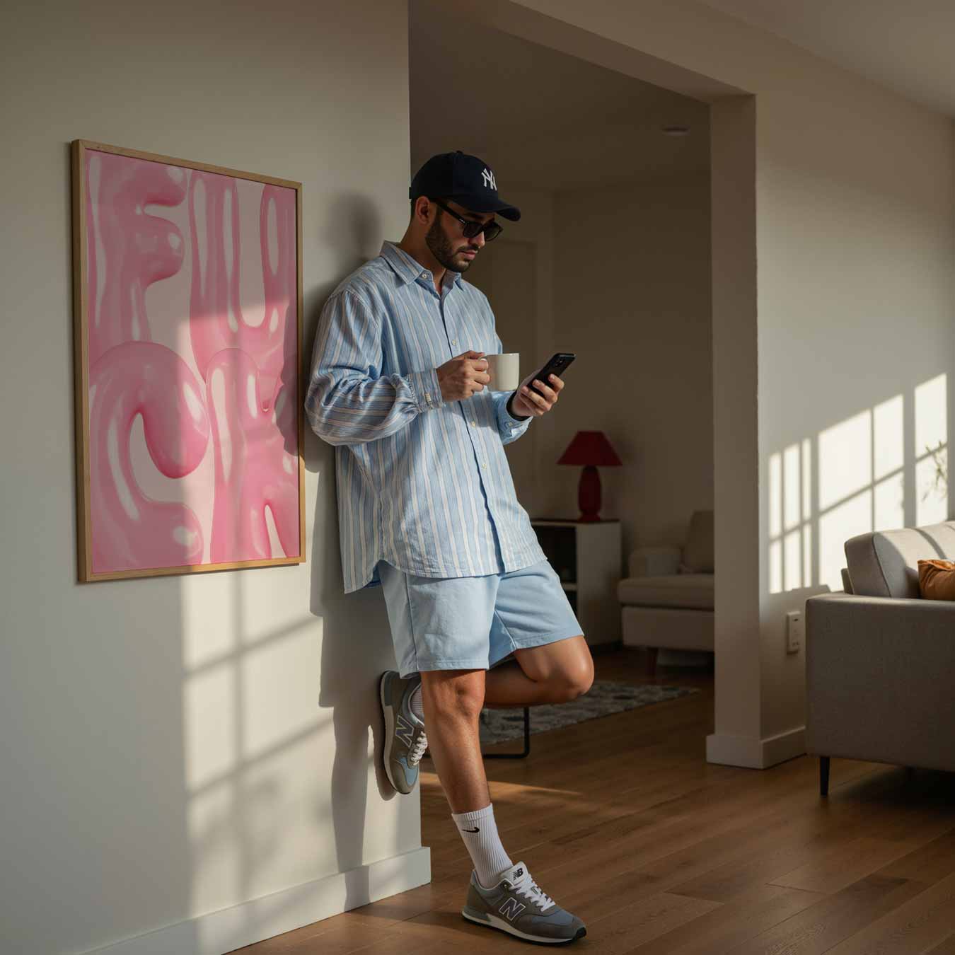 Roze Glans Letters Poster-WallArtistic