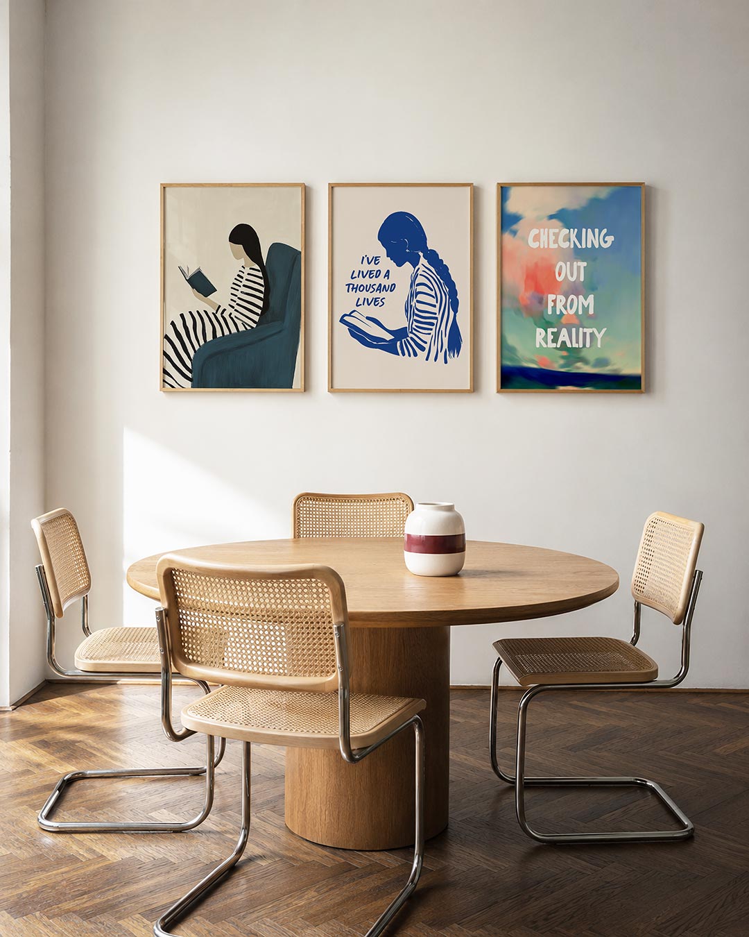Gestreepte rust Posterset