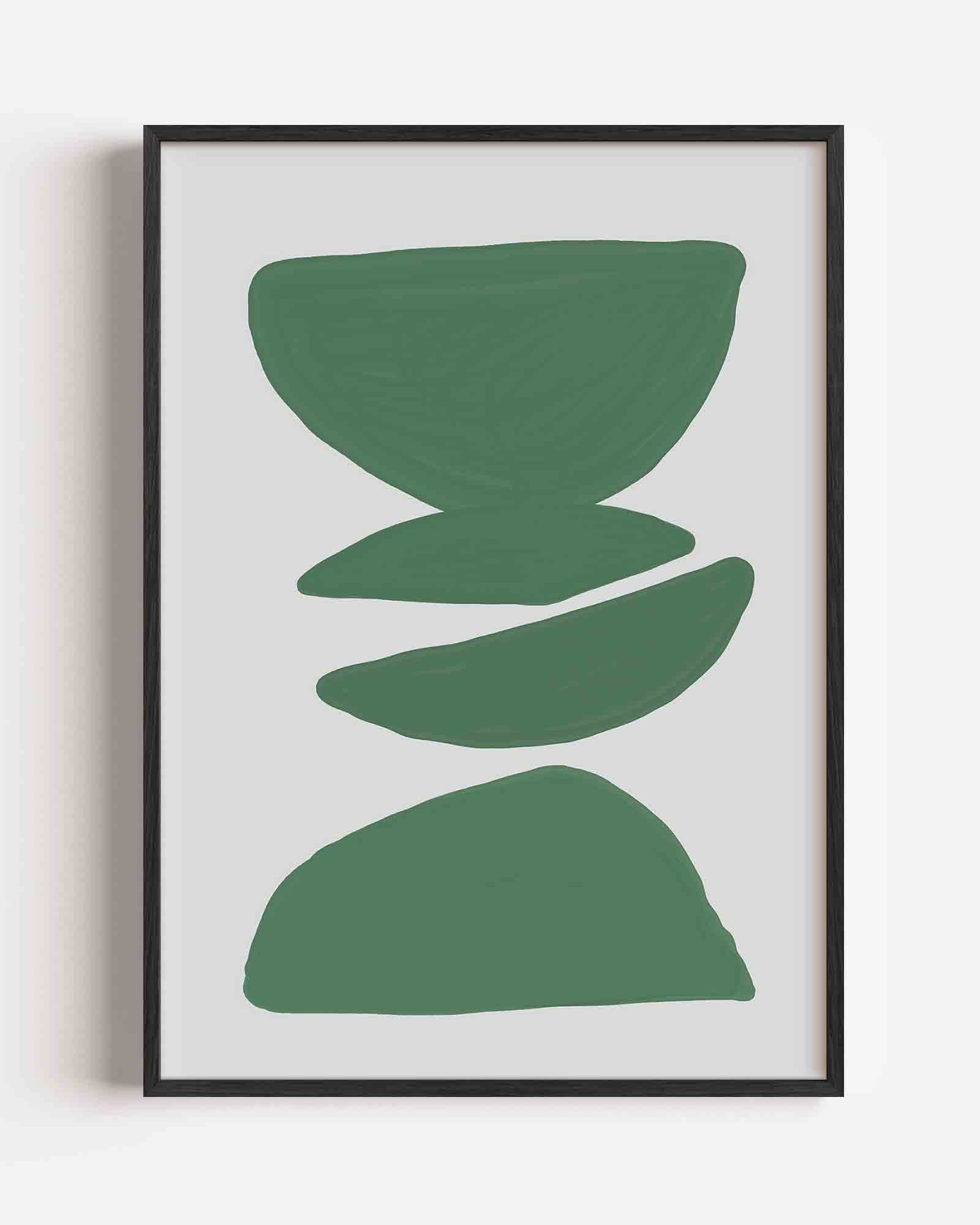 Groene vormen Poster