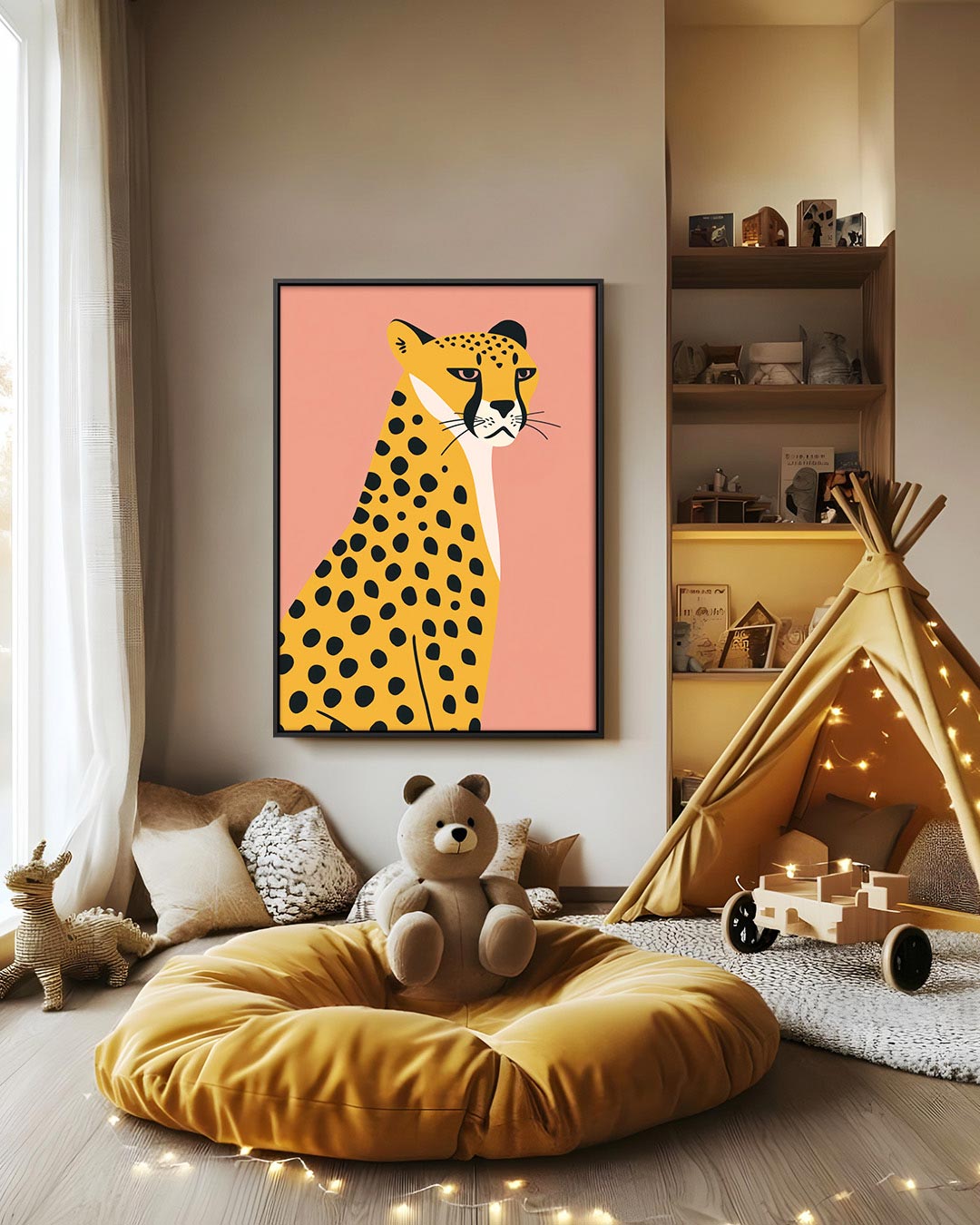 Gestileerde luipaard Kunstwerk