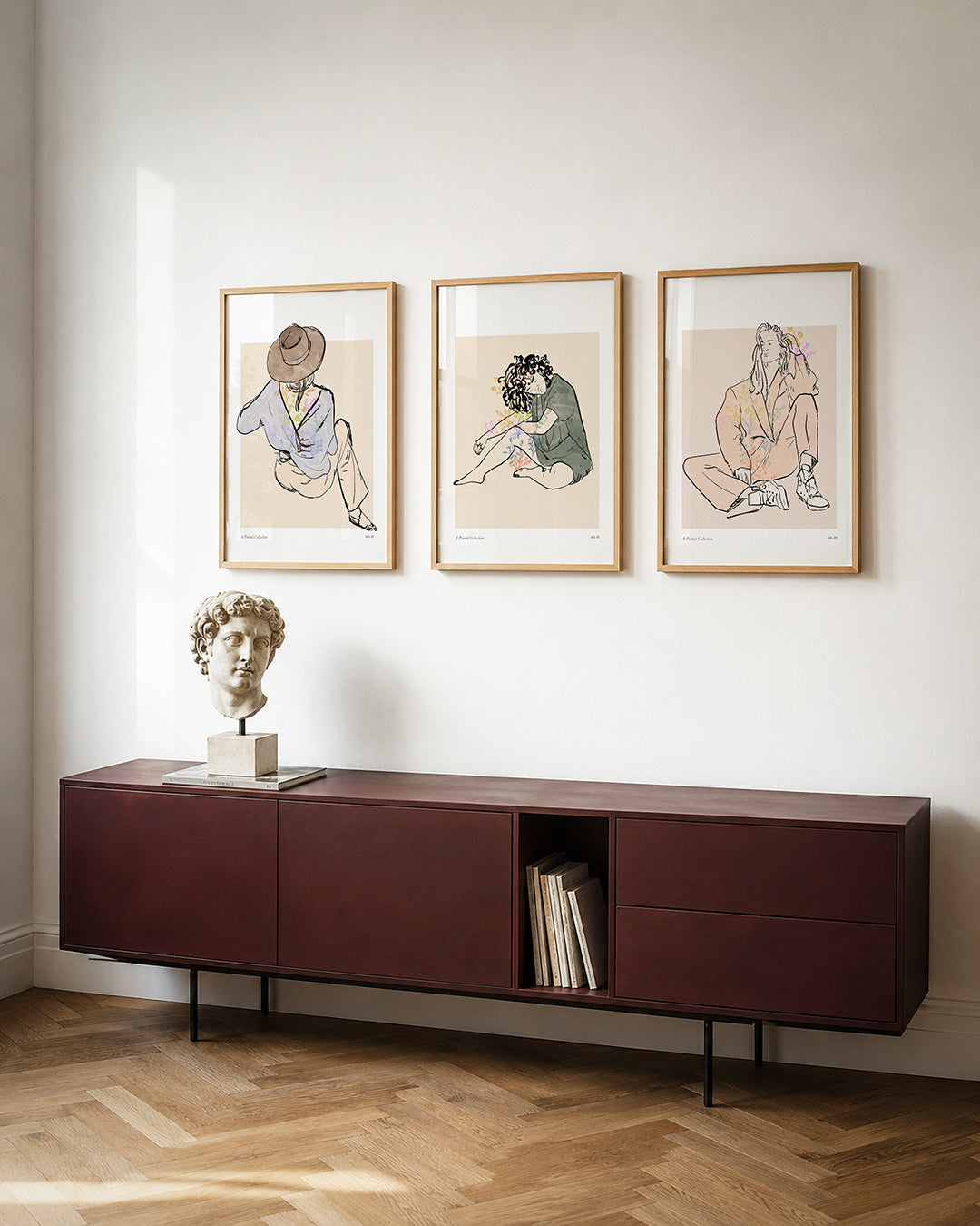 Zachte lijnenspel Posterset